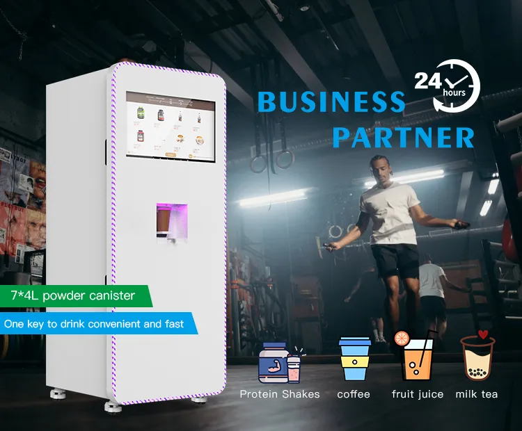 Máquina independente de shake de proteína máquina de venda automática de café instantâneo
